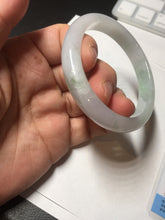 Load image into Gallery viewer, 51mm certified Type A 100% Natural green/purple/white oval Jadeite Jade bangle BM59-0262