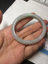 Load image into Gallery viewer, 51mm certified Type A 100% Natural green/purple/white oval Jadeite Jade bangle BM59-0262