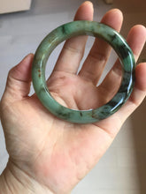 Load image into Gallery viewer, 58.5mm Certified 100% natural Type A dark green/sunny green/black/red/brown jadeite bangle PD85-9801