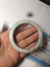 Load image into Gallery viewer, 55.8mm certified 100% natural Type A sunny green/white/brown jadeite jade bangle Y137-3334