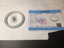 Load image into Gallery viewer, 57.6mm certificated Type A 100% Natural light green/dark green/purple slim round cut Jadeite Jade bangle BG53-2960