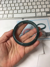 Load image into Gallery viewer, 60.5mm Certified Type A 100% Natural dark green/blue/gray/black Guatemala Jadeite bangle PJ136-1477