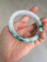 Load image into Gallery viewer, 57mm certified 100% natural type A sunny green/purple jadeite jade bangle BN83-8723