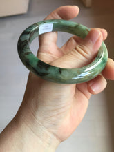 Load image into Gallery viewer, 58.5mm Certified 100% natural Type A dark green/sunny green/black/red/brown jadeite bangle PD85-9801