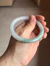 Load image into Gallery viewer, 54.4mm certified 100% natural Type A light green white purple round cut jadeite jade bangle AA121-4903