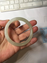 Load image into Gallery viewer, 53.6mm Certified 100% Natural icy watery Crystal Sugar Yellow White(黄冰糖) Nephrite Bangle HN156-9688