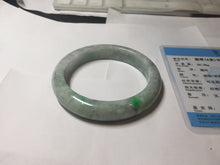 Load image into Gallery viewer, 58mm certified 100% natural type A sunny green/purple/white/gray jadeite jade bangle PJ69-2986