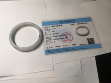 Load image into Gallery viewer, 58.7mm certified Type A 100% Natural purple white green with green floating flowers Jadeite Jade bangle BL126-1267