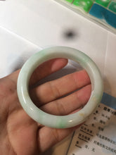 Load image into Gallery viewer, 54.6mm certified 100% natural Type A sunny green/white/brown jadeite jade bangle Y138-3314
