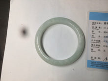 Load image into Gallery viewer, 55.5mm Certified 100% Natural type A light green Jadeite Jade bangle AX84-2843