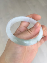 Load image into Gallery viewer, 54.2mm certified 100% natural Type A icy watery light watermelon rind oliy light green/purple/brown( 淡瓜油青) jadeite jade bangle BQ3-8153