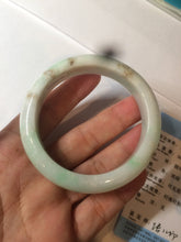 Load image into Gallery viewer, 54.6mm certified 100% natural Type A sunny green/white/brown jadeite jade bangle Y138-3314
