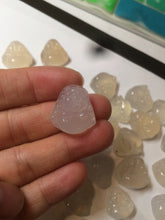 Load image into Gallery viewer, 100% natural icy clear warm light yellow/white agate happy Buddha pendant XY76 (add on item)