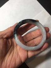 Load image into Gallery viewer, 53.4mm Certified Type A 100% Natural light purple/dark green jadeite Jade bangle BM60