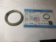 Load image into Gallery viewer, 54mm Certified Type A 100% Natural dark green gray round cut Jadeite bangle AU45-0896