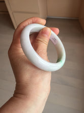 Load image into Gallery viewer, 56.5mm certified Type A 100% Natural sunny green/purple/white(白底青) Jadeite Jade bangle BF139-4075