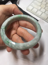 Load image into Gallery viewer, 58mm certified 100% natural type A sunny green/purple/white/gray jadeite jade bangle PJ69-2986