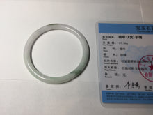 Load image into Gallery viewer, 53.9mm 100% natural Type A sunny green white purple round cut jadeite jade bangle BL96-4661
