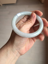 Load image into Gallery viewer, 56.4mm certified 100% natural Type A light green white purple round cut jadeite jade bangle AA119-4911