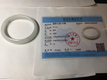 Load image into Gallery viewer, 52mm certified Type A 100% Natural green/white oval Jadeite Jade bangle BM60-0287