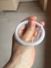 Load image into Gallery viewer, 53.5mm certified 100% natural light green purple slim jadeite jade bangle PC39-4034