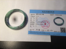 Load image into Gallery viewer, 55.5mm certified 100% natural Type A dark green/sunny green jadeite jade bangle AX5-2839