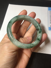 Load image into Gallery viewer, Shopify only 52.9mm Certified Type A 100% Natural green flying flowers Jadeite Jade bangle BF124-8563
