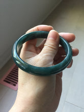 Load image into Gallery viewer, 61mm Certified Type A 100% Natural dark green/blue/gray/black Guatemala Jadeite bangle PJ147-1484