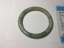 Load image into Gallery viewer, 57mm certified Type A 100% Natural dark green gray light purple round cut Jadeite Jade bangle PE94-6189