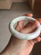 Load image into Gallery viewer, 60.4mm 100% Natural type A sunny green purple white Jadeite Jade bangle PE45-5505