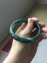 Load image into Gallery viewer, 61mm Certified Type A 100% Natural dark green/blue/gray/black Guatemala Jadeite bangle PJ147-1484