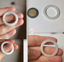 Load image into Gallery viewer, 21.2mm/size 11 3/4 100% natural type A icy watery green/white/yellow jadeite jade band ring G105- 11 3/4