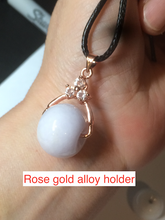 Load image into Gallery viewer, Type A 100% Natural white/light purple drum shape Jadeite Jade bead/pendant BF95