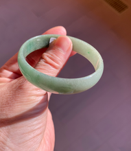 Load image into Gallery viewer, 51.6mm certified Type A 100% Natural oily dark green thin style Jadeite jade bangle AM73-2825