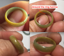 Load image into Gallery viewer, 15.9mm 5 1/4 100% natural type A icy watery green/blue icy watery Guatemala jadeite jade band ring group BL144