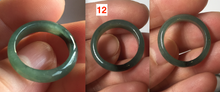 Load image into Gallery viewer, 16.3mm size5 3/4 100% natural type A icy watery green/blue icy watery Guatemala jadeite jade band ring group BP84