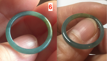Load image into Gallery viewer, 17.5mm 7 1/4 100% natural type A icy watery green/blue icy watery Guatemala jadeite jade band ring group BP78