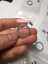 Load image into Gallery viewer, 100% natural type A green/blue/purple Guatemala jadeite jade band ring group AT111