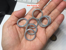 Load image into Gallery viewer, 100% natural type A green/blue/purple Guatemala jadeite jade band ring group AT111