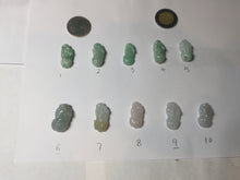 Load image into Gallery viewer, 100% natural type A icy watery jadeite jade sunny green/white/purple/yellow 3D PiXiu (貔貅) pendant necklace PC29