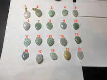 Load image into Gallery viewer, Type A 100% Natural icy watery sunny green/purple/white/yellow Jadeite Jade Peach Pendant group BF151