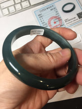 Load image into Gallery viewer, 60.6mm Certified Type A 100% Natural dark green/blue/gray/black Guatemala Jadeite bangle PJ135-1486