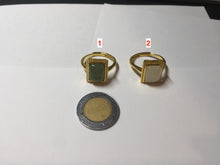 Load image into Gallery viewer, 100% Natural dark green/beige pale pink nephrite Jade ring (adjustable size) HN117