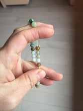 Load image into Gallery viewer, 5.7-6mm size 52-56mm 100% natural type A green/yellow/brown/white jadeite jade beads bracelet PB74