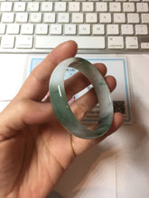 Load image into Gallery viewer, 50mm 100% natural type A sunny green light green gray jadeite bangle PB271-0997