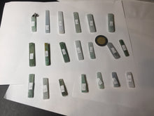 Load image into Gallery viewer, 100% natural type A jadeite jade icy watery green white purple black energy bar pendant group AX153 Add on item
