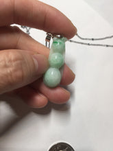 Load image into Gallery viewer, Type A 100% Natural sunny green white Three Peas in a Pod(连中三元) Four Seasons Fortune Beans(四季发财豆) jadeite PD1