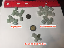 Load image into Gallery viewer, Type A 100% Natural white light green Jadeite Jade LuluTong (Every road is smooth) bead pendant group BP90 Add-on item