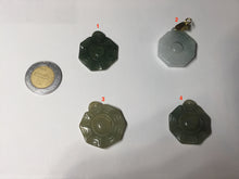 Load image into Gallery viewer, 100% natural type A light green dark green jadeite jade 3D the eight trigrams(Bagua,八卦) pendant group AX151
