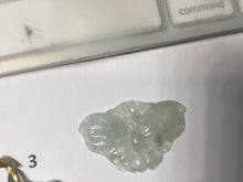 Load image into Gallery viewer, 100% Natural type A icy watery light green clear Jadeite Jade butterfly pendant PH113-4